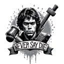goonies never say die tattoo design idea