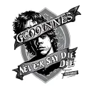 goonies never say die tattoo design idea