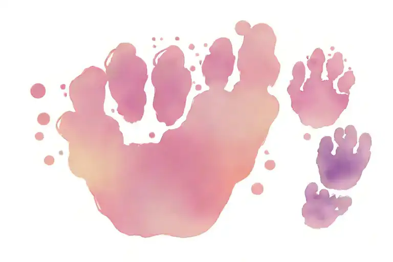 3 cat paw prints side by side. each paw print has different toes. first is tater tots, next pepperonis, last honeycombs. tattoo design idea