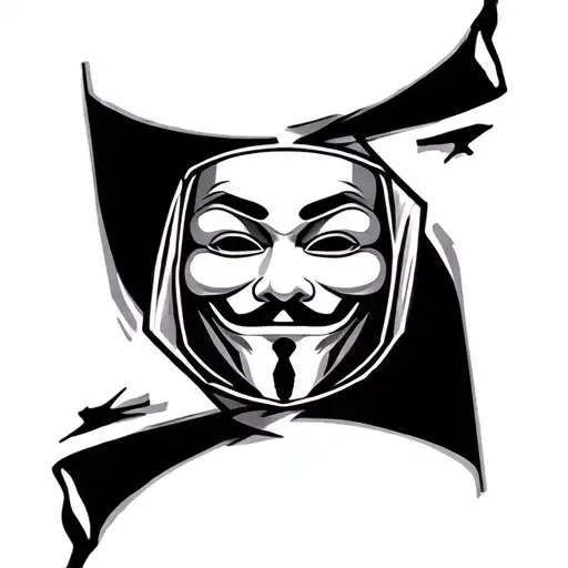 anonymous hacker tattoo design idea