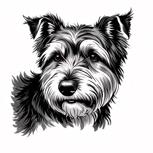 Irish Wolfhound tattoo design idea