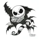The Nightmare Before Christmas tattoo design idea