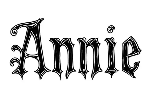 "Annie" tattoo design idea