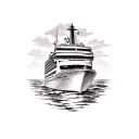 cruise ship tattoo design idea