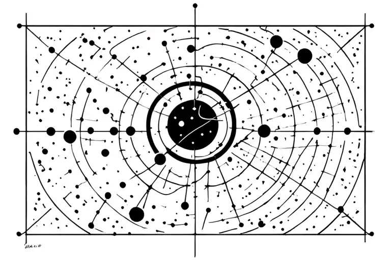 libra constellation tattoo design idea