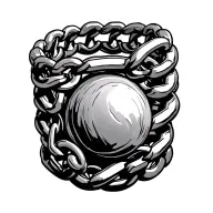 ball and chain bracelet tattoo tattoo design idea