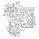 spanish tile tattoo design idea