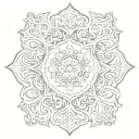 spanish tile tattoo design idea