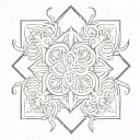spanish tile tattoo design idea