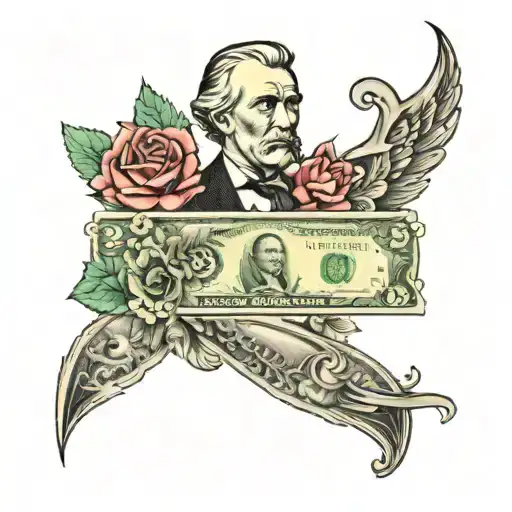 twenty dollar bill tattoo design idea