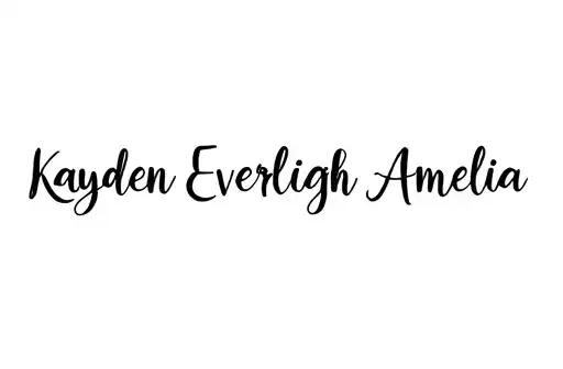 "Kayden Everleigh Amelia " tattoo design idea
