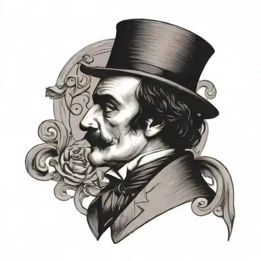 Edgar Allen Poe tattoo design idea
