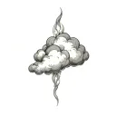 Coverup Clouds and Smoke tattoo design idea