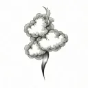 Coverup Clouds and Smoke tattoo design idea