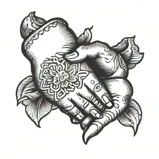 handshake symbolizing respect and friendship tattoo design idea