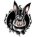 Fire Rabbit tattoo design idea