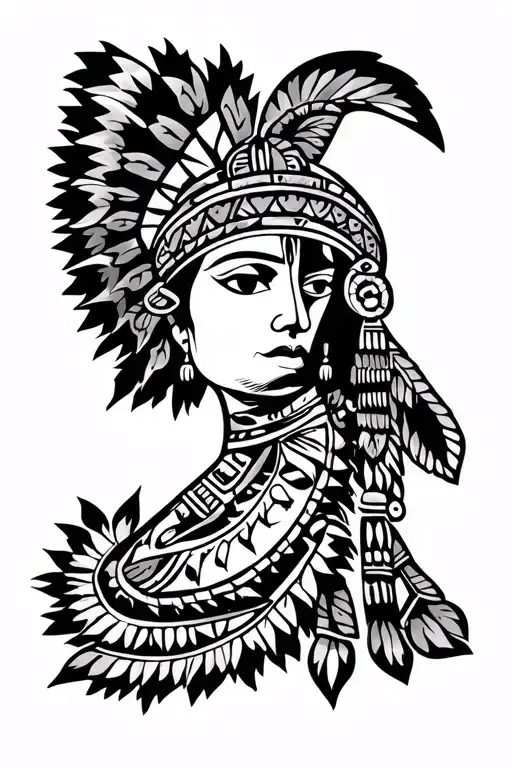 Aztec Mexican tattoo design idea