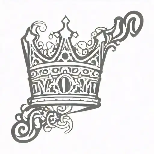 Crown Made of three M M M letter tattoo design idea