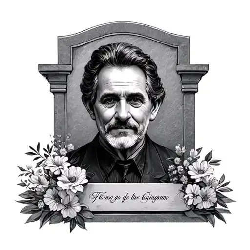 memorial to my dad passing away tattoo design idea