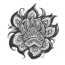 bear paw print tattoo design idea