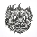 bear paw print tattoo design idea