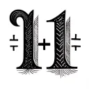 1+1=11 tattoo design idea
