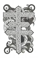 icelandic peace rune infused with the cross and it says 2006 tattoo design idea