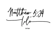 Matthew 6:34 tattoo design idea
