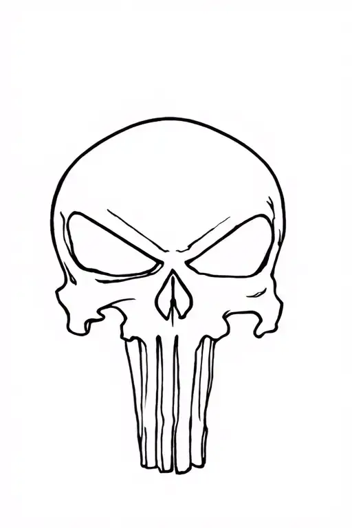 Punisher Skull tattoo design idea
