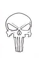 Punisher Skull tattoo design idea