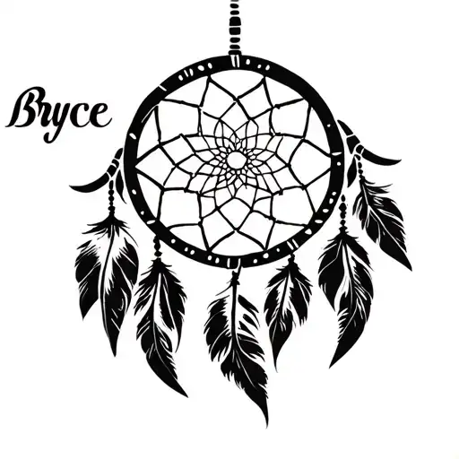 "Bryce" "Bryce" dream catcher tattoo design idea