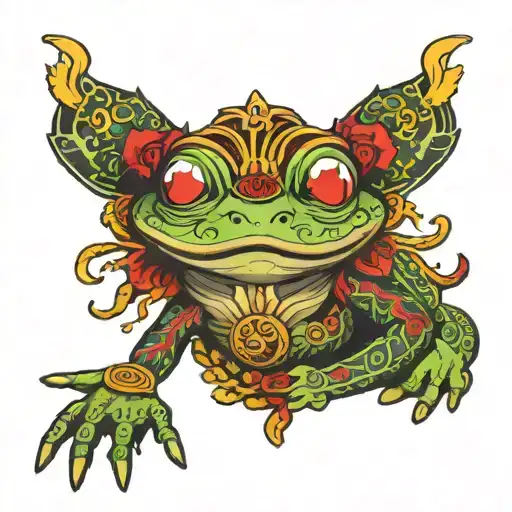 neo traditional tattoo design frog goddess kali tattoo design idea