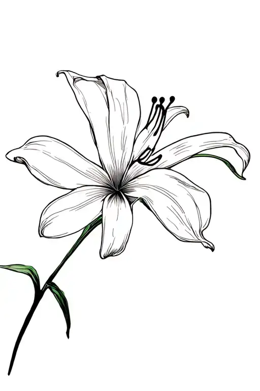 Spider lily with a semicolon  tattoo design idea
