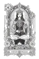 high priestess tarot tattoo design idea