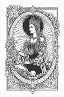 high priestess tarot tattoo design idea