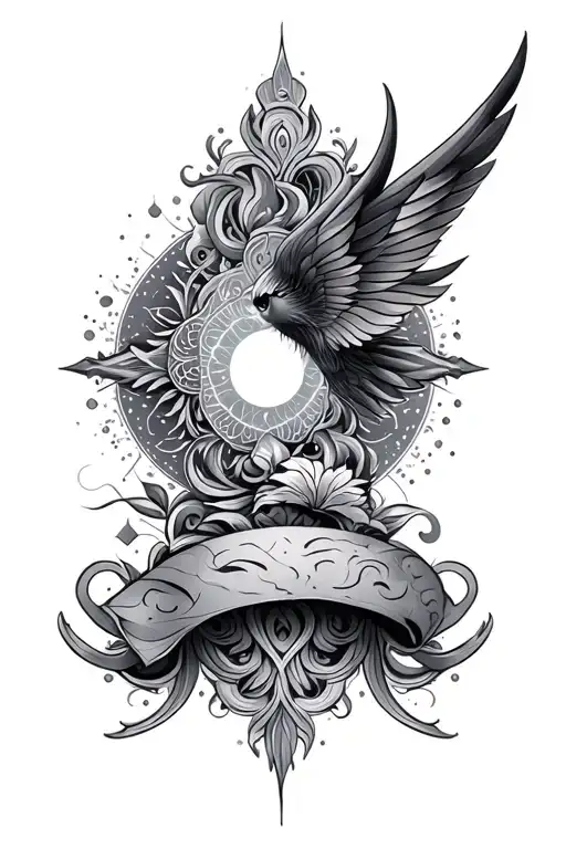 celestial ornamental tattoo tattoo design idea