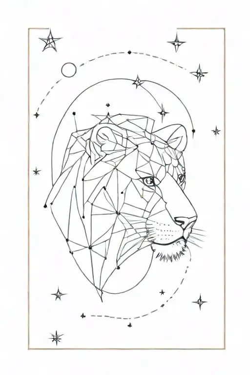 Leo constellation tattoo tattoo design idea