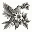 turtle dove / palm cross / gerbera daisies / Alstroemeria Lilies / Matthiola Incanna tattoo design idea