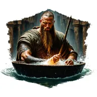 Ragnar lothbrok getting baptized tattoo design idea
