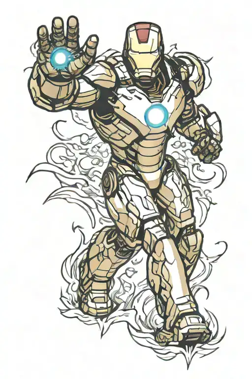 Ironman logo tattoo design idea