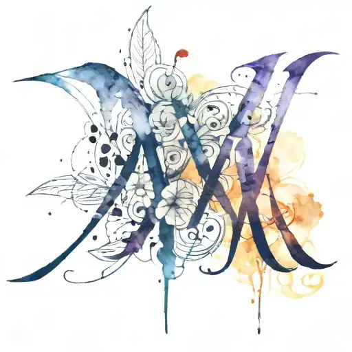 NK WRITTEN IN A WAY THAT N IS HIDDEN AND K IS VISIBLE  tattoo design idea