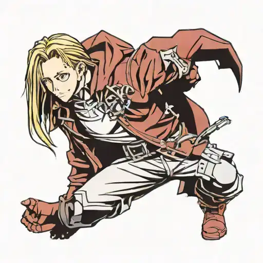 edward elric full metal alchemist tattoo design idea