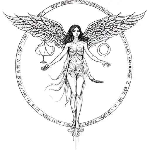 Libra mum; leo daughter; pisces daughter; sagittarius son; cancer son; balanced, cohesive, loving, spiritual tattoo design idea