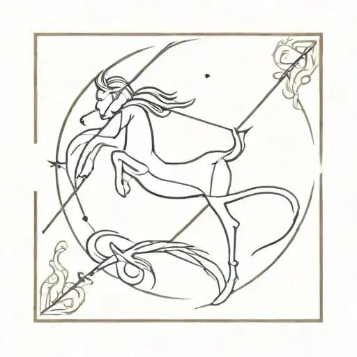 sagittarius ascendant sagittarius resilience tattoo design idea