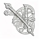 A creative tattoo design combination of tools of gold smithing, the tools must be twisted around each other. tattoo design idea