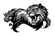 animal logo bangle upper arm tattoo design idea