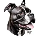 Staffy tattoo design idea
