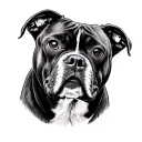 Staffy tattoo design idea