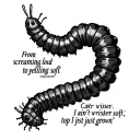 "From screaming loud to yelling soft, I ain’t wiser, I’ve just grown” Caterpillar top left cocoon top right bottom btrfl tattoo design idea
