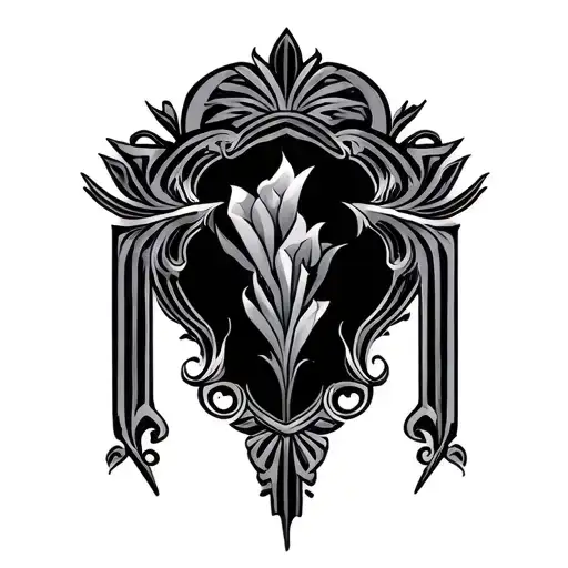 art deco ornamental tattoo tattoo design idea